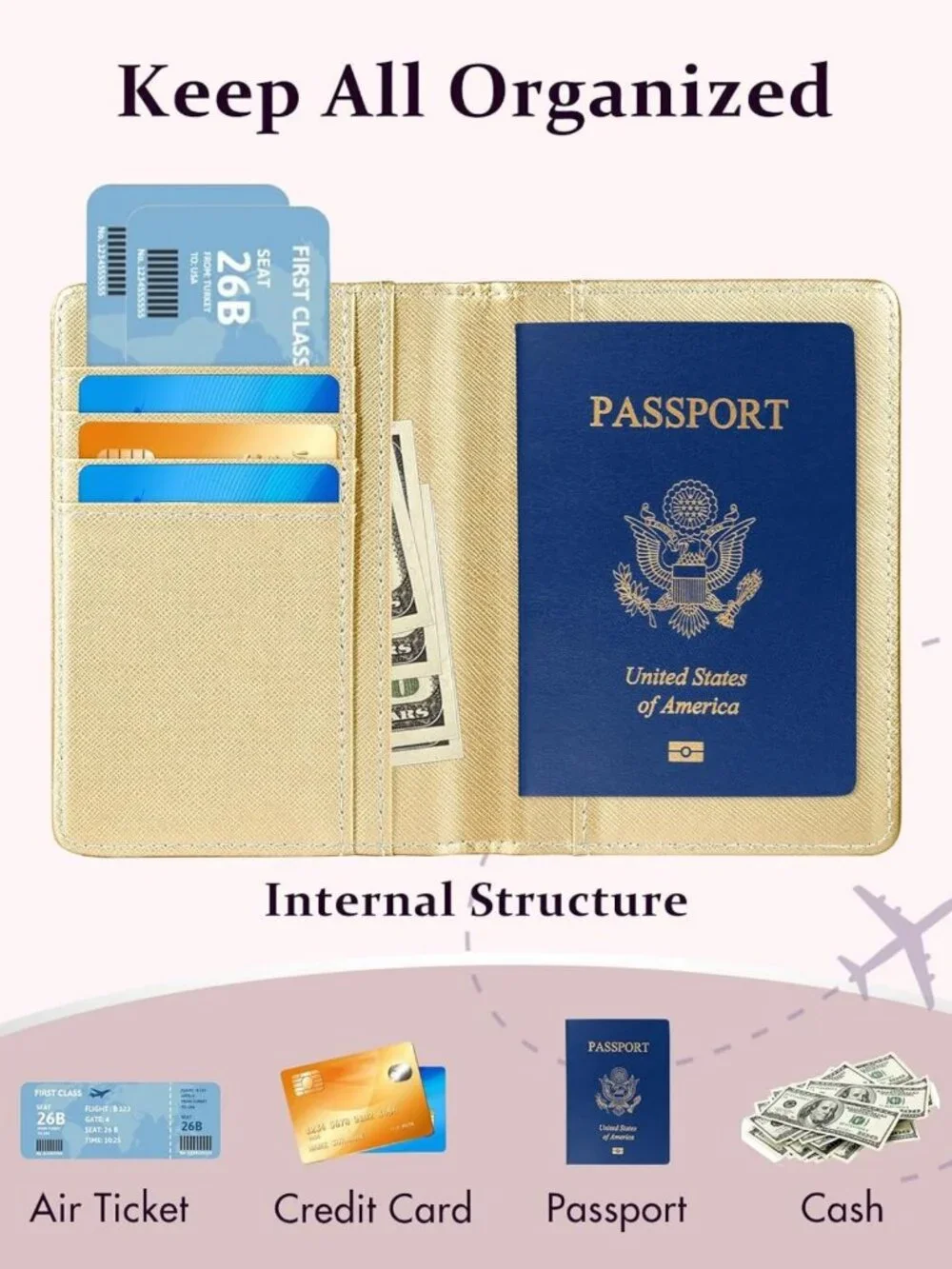 Personalized Leather Passport Holder & Luggage Tag Set | Travel Essentials